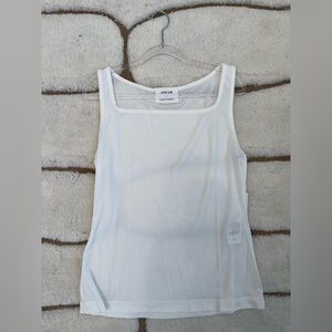 NWT ADEAM x Carolyn Murphy Square Neck Yama Tank White L Large $250